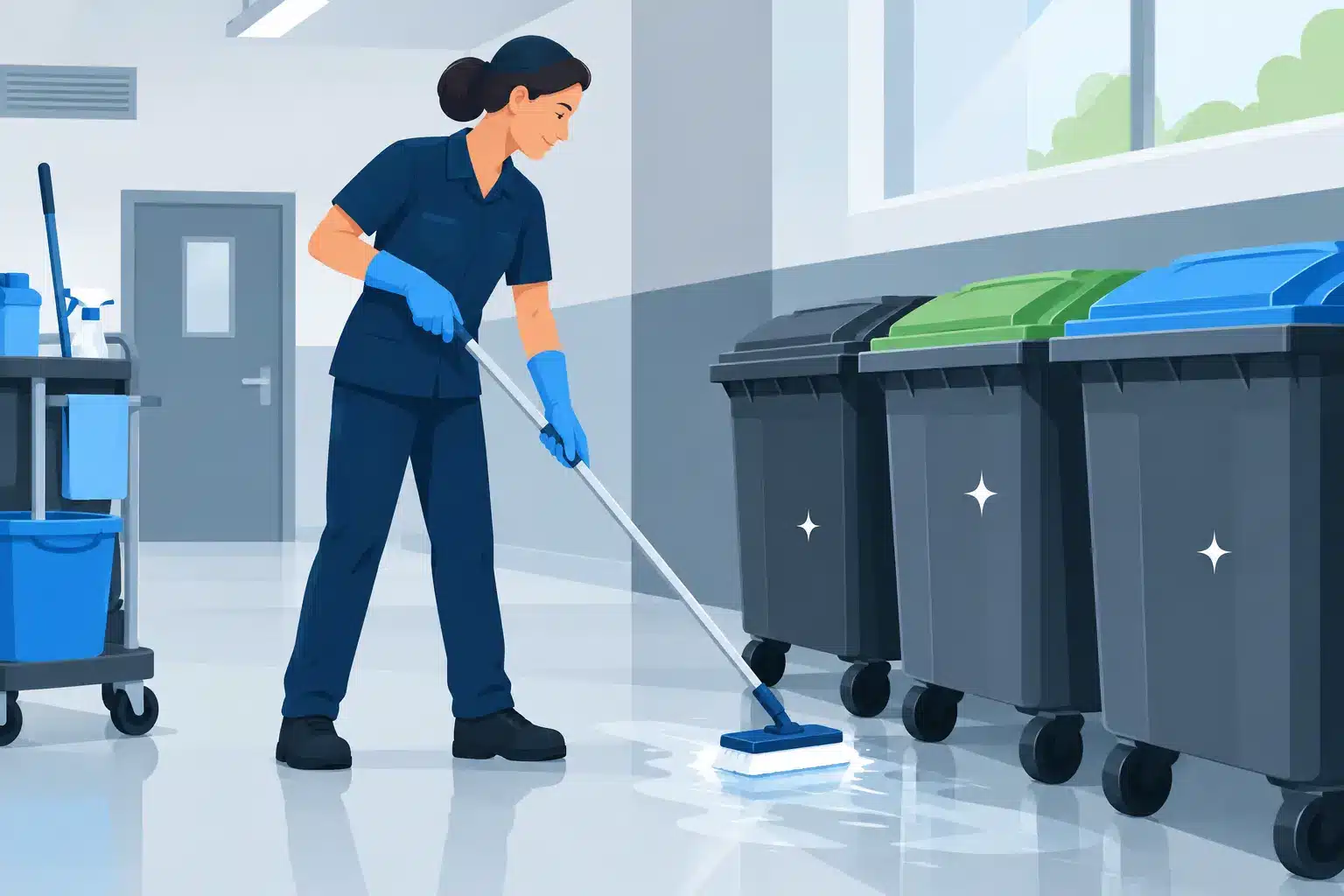 Afvalruimte hygiënisch laten schoonmaken