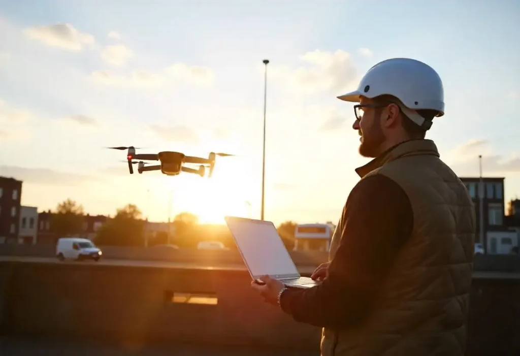 Drone inspectie voor gebouwcontrole en onderhoud