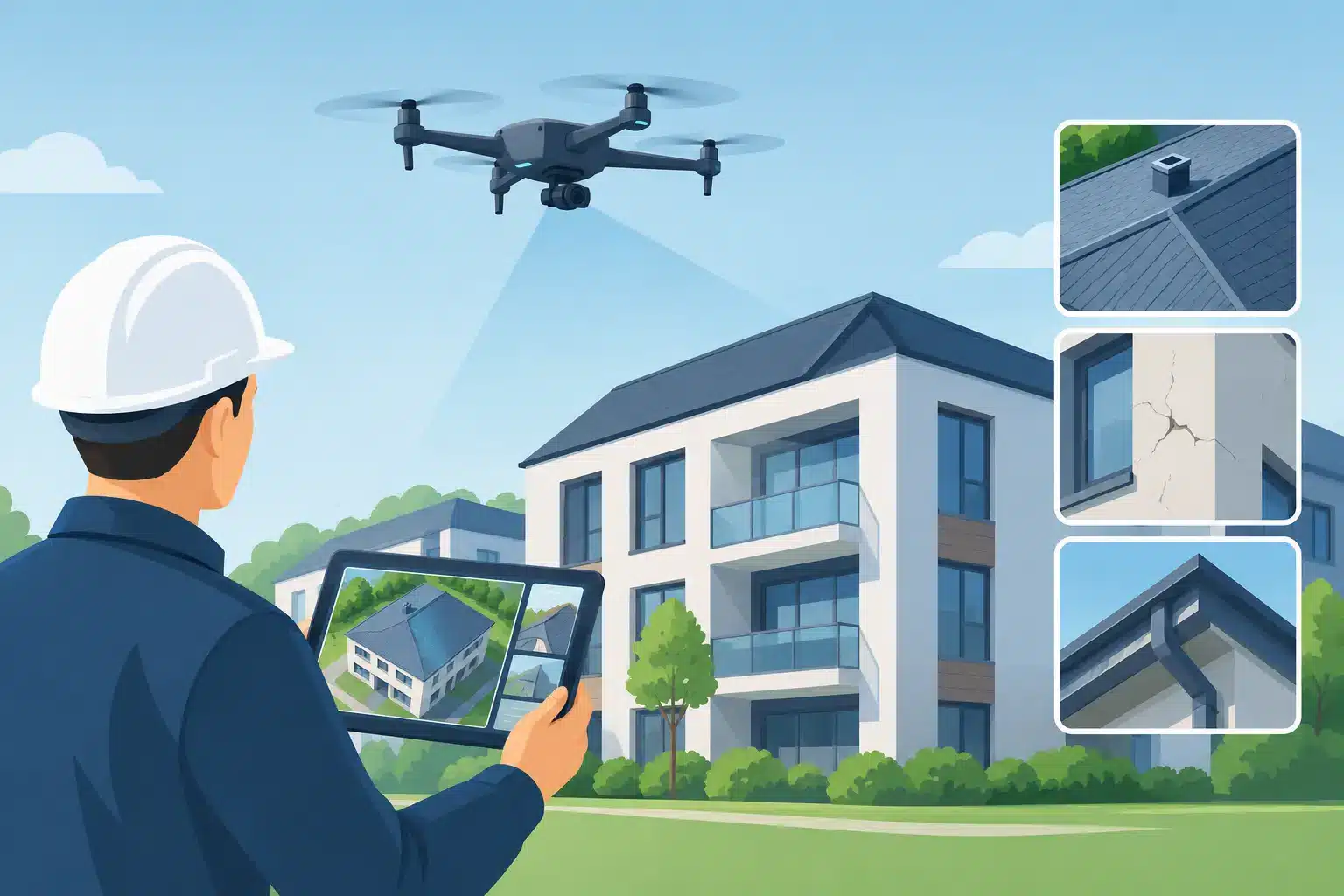 Drone inspectiediensten vergelijken voor vastgoed