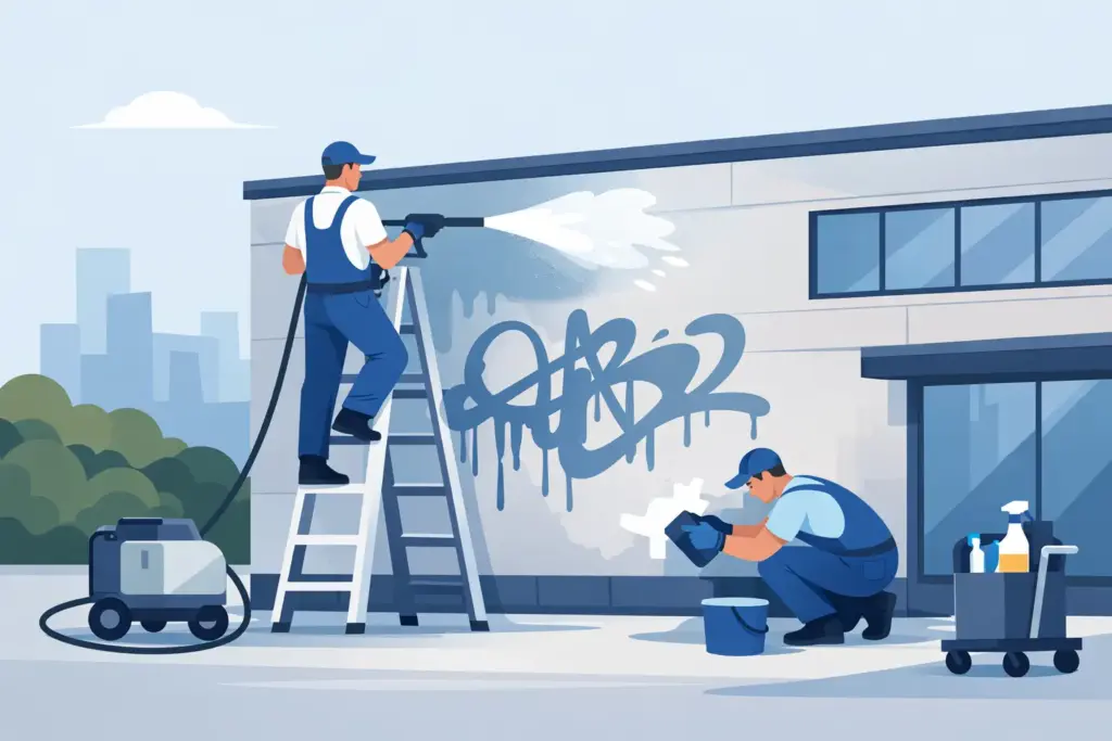 Graffiti verwijderen bedrijfspand: snel en vakkundig