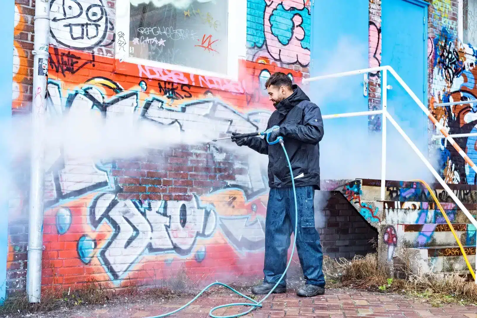 Inspectie voor graffiti verwijderen