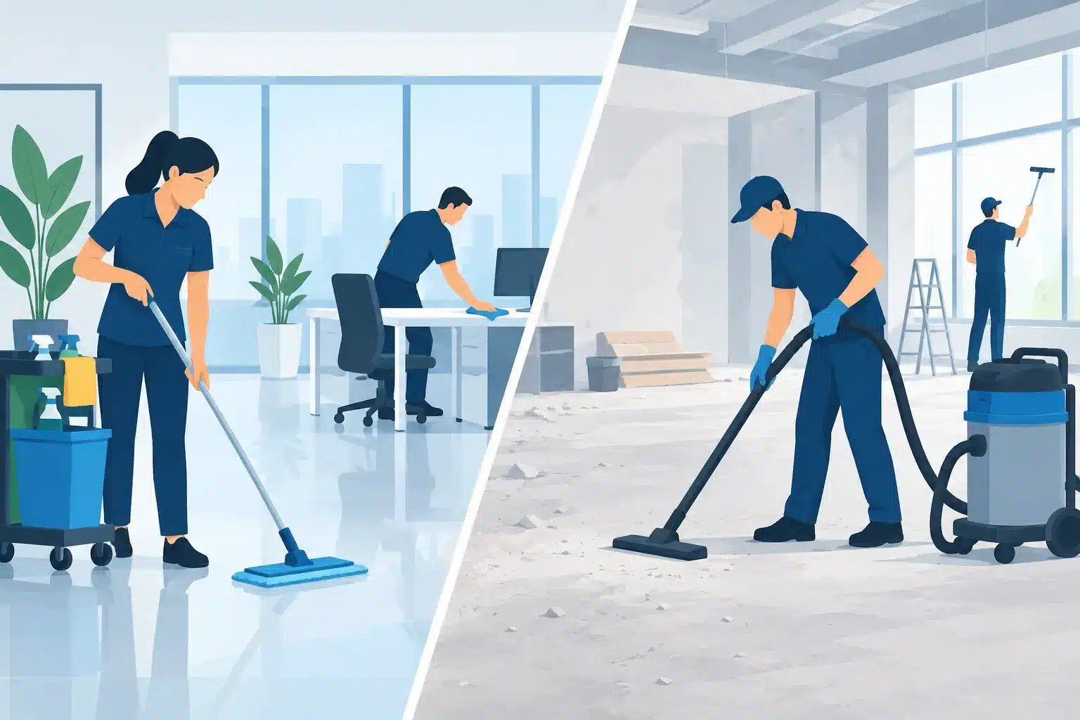 Periodieke schoonmaak versus projectreiniging