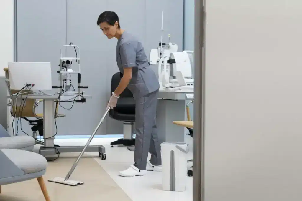 schoonmaak medische ruimte apparatuur reiniging