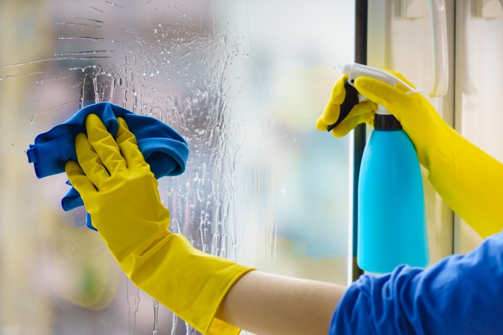 Gedeelde bedrijfsruimte binnen zakelijke schoonmaak